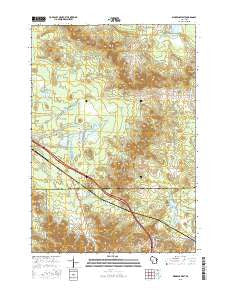 Warrens West Wisconsin Current topographic map, 1:24000 scale, 7.5 X 7.5 Minute, Year 2015