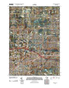 Waukesha Wisconsin Historical topographic map, 1:24000 scale, 7.5 X 7.5 Minute, Year 2010