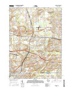 Waukesha Wisconsin Current topographic map, 1:24000 scale, 7.5 X 7.5 Minute, Year 2015