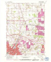 Waukesha Wisconsin Historical topographic map, 1:24000 scale, 7.5 X 7.5 Minute, Year 1959