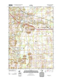Waupaca Wisconsin Historical topographic map, 1:24000 scale, 7.5 X 7.5 Minute, Year 2013
