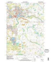 Waupaca Wisconsin Historical topographic map, 1:24000 scale, 7.5 X 7.5 Minute, Year 1992