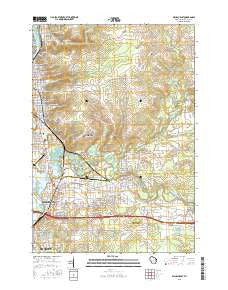 Wausau East Wisconsin Current topographic map, 1:24000 scale, 7.5 X 7.5 Minute, Year 2015