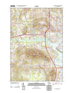 Wausau West Wisconsin Historical topographic map, 1:24000 scale, 7.5 X 7.5 Minute, Year 2013