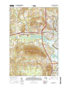 Wausau West Wisconsin Current topographic map, 1:24000 scale, 7.5 X 7.5 Minute, Year 2015