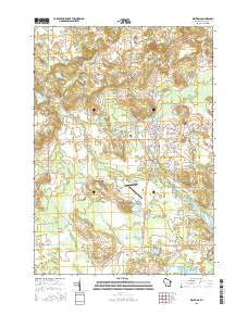 Wautoma Wisconsin Current topographic map, 1:24000 scale, 7.5 X 7.5 Minute, Year 2015