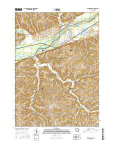 Wauzeka East Wisconsin Current topographic map, 1:24000 scale, 7.5 X 7.5 Minute, Year 2016