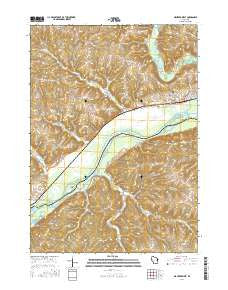 Wauzeka West Wisconsin Current topographic map, 1:24000 scale, 7.5 X 7.5 Minute, Year 2016