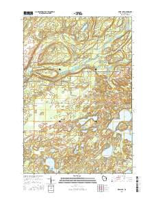 Webb Lake Wisconsin Current topographic map, 1:24000 scale, 7.5 X 7.5 Minute, Year 2015