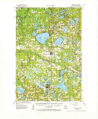 Webster Wisconsin Historical topographic map, 1:62500 scale, 15 X 15 Minute, Year 1955