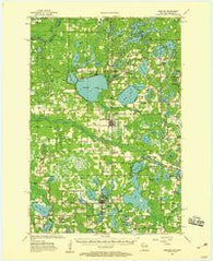Webster Wisconsin Historical topographic map, 1:62500 scale, 15 X 15 Minute, Year 1955