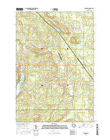 Weirgor Wisconsin Current topographic map, 1:24000 scale, 7.5 X 7.5 Minute, Year 2015