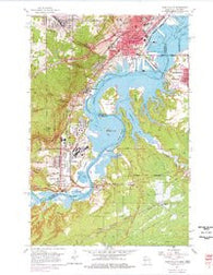 West Duluth Minnesota Historical topographic map, 1:24000 scale, 7.5 X 7.5 Minute, Year 1954