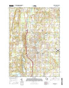 West Bend Wisconsin Current topographic map, 1:24000 scale, 7.5 X 7.5 Minute, Year 2015