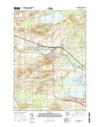 Weyauwega Wisconsin Current topographic map, 1:24000 scale, 7.5 X 7.5 Minute, Year 2016