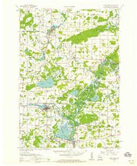 Weyauwega Wisconsin Historical topographic map, 1:48000 scale, 15 X 15 Minute, Year 1956