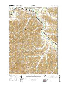 Whitehall Wisconsin Current topographic map, 1:24000 scale, 7.5 X 7.5 Minute, Year 2015