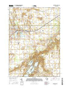 Whitewater Wisconsin Current topographic map, 1:24000 scale, 7.5 X 7.5 Minute, Year 2016