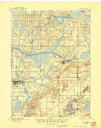 Whitewater Wisconsin Historical topographic map, 1:62500 scale, 15 X 15 Minute, Year 1924