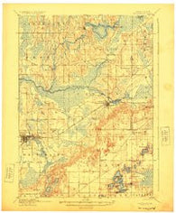 Whitewater Wisconsin Historical topographic map, 1:62500 scale, 15 X 15 Minute, Year 1924