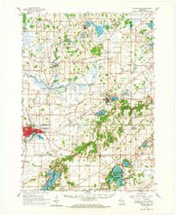 Whitewater Wisconsin Historical topographic map, 1:62500 scale, 15 X 15 Minute, Year 1960