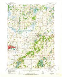 Whitewater Wisconsin Historical topographic map, 1:62500 scale, 15 X 15 Minute, Year 1960
