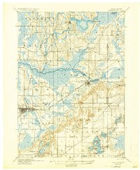 Whitewater Wisconsin Historical topographic map, 1:62500 scale, 15 X 15 Minute, Year 1924