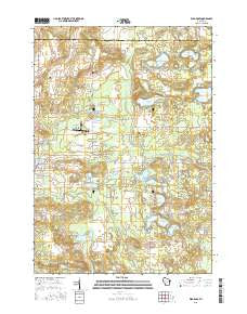 Wild Rose Wisconsin Current topographic map, 1:24000 scale, 7.5 X 7.5 Minute, Year 2015