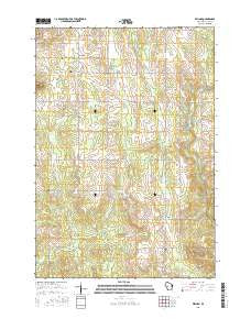 Willard Wisconsin Current topographic map, 1:24000 scale, 7.5 X 7.5 Minute, Year 2015