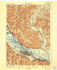 Winona Minnesota Historical topographic map, 1:62500 scale, 15 X 15 Minute, Year 1937