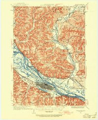 Winona Minnesota Historical topographic map, 1:62500 scale, 15 X 15 Minute, Year 1934
