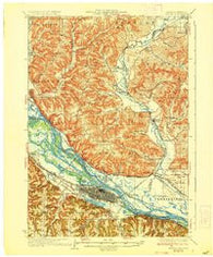 Winona Minnesota Historical topographic map, 1:62500 scale, 15 X 15 Minute, Year 1937