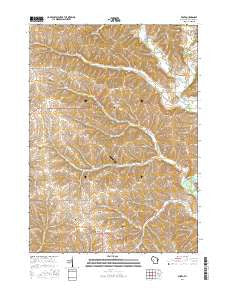 Wiota Wisconsin Current topographic map, 1:24000 scale, 7.5 X 7.5 Minute, Year 2016