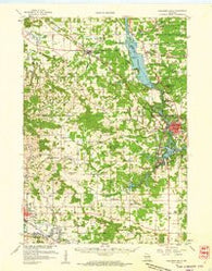 Wisconsin Dells Wisconsin Historical topographic map, 1:62500 scale, 15 X 15 Minute, Year 1957