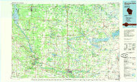 Wisconsin Dells Wisconsin Historical topographic map, 1:100000 scale, 30 X 60 Minute, Year 1985