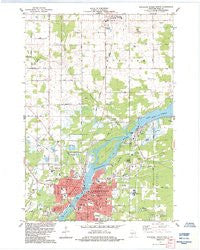 Wisconsin Rapids North Wisconsin Historical topographic map, 1:24000 scale, 7.5 X 7.5 Minute, Year 1984