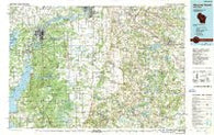 Wisconsin Rapids Wisconsin Historical topographic map, 1:100000 scale, 30 X 60 Minute, Year 1985