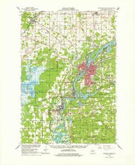 Wisconsin Rapids Wisconsin Historical topographic map, 1:62500 scale, 15 X 15 Minute, Year 1967