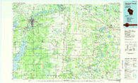Wisconsin Rapids Wisconsin Historical topographic map, 1:100000 scale, 30 X 60 Minute, Year 1985