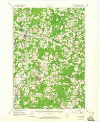 Wittenberg Wisconsin Historical topographic map, 1:62500 scale, 15 X 15 Minute, Year 1964