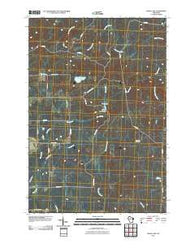 Wood Lake Wisconsin Historical topographic map, 1:24000 scale, 7.5 X 7.5 Minute, Year 2010