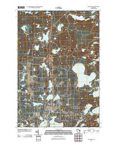 Woodruff Wisconsin Historical topographic map, 1:24000 scale, 7.5 X 7.5 Minute, Year 2010