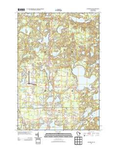 Woodruff Wisconsin Historical topographic map, 1:24000 scale, 7.5 X 7.5 Minute, Year 2013