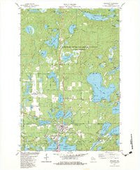 Woodruff Wisconsin Historical topographic map, 1:24000 scale, 7.5 X 7.5 Minute, Year 1982