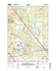 Wyeville Wisconsin Current topographic map, 1:24000 scale, 7.5 X 7.5 Minute, Year 2015