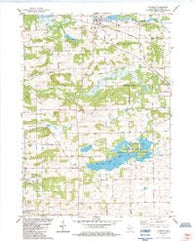 Wyocena Wisconsin Historical topographic map, 1:24000 scale, 7.5 X 7.5 Minute, Year 1984