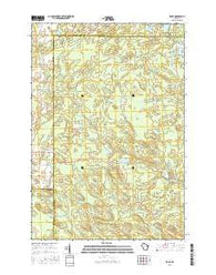 Zoar Wisconsin Current topographic map, 1:24000 scale, 7.5 X 7.5 Minute, Year 2015