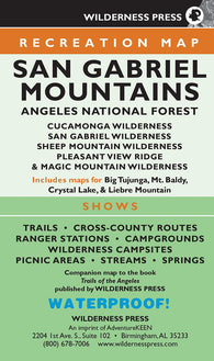 Buy map San Gabriel Mountains and Angeles National Forest, California Trails Recreation Map