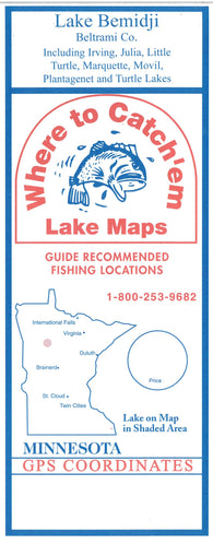 Buy map BEMIDJI LAKE Fishing Map