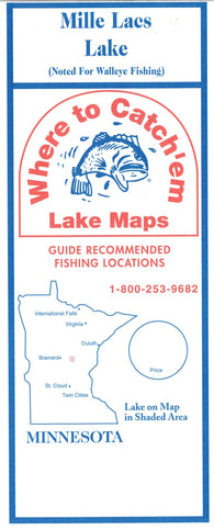 Buy map MILLE LACS LAKE Fishing Map